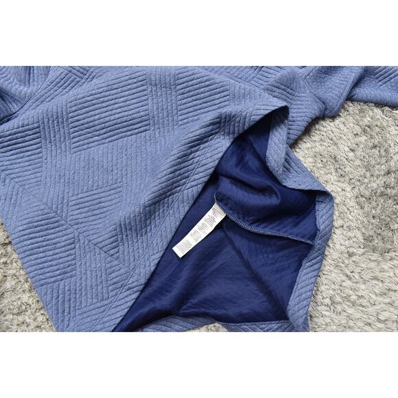 Weekends by Chico's Blue Pullover Sweater Size 3 Knit Mock Neck Long Sleeve - Picture 8 of 8